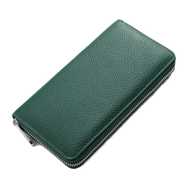 Women's & Men's Genuine Leather Long Cowhide Clutch Men's Wallet