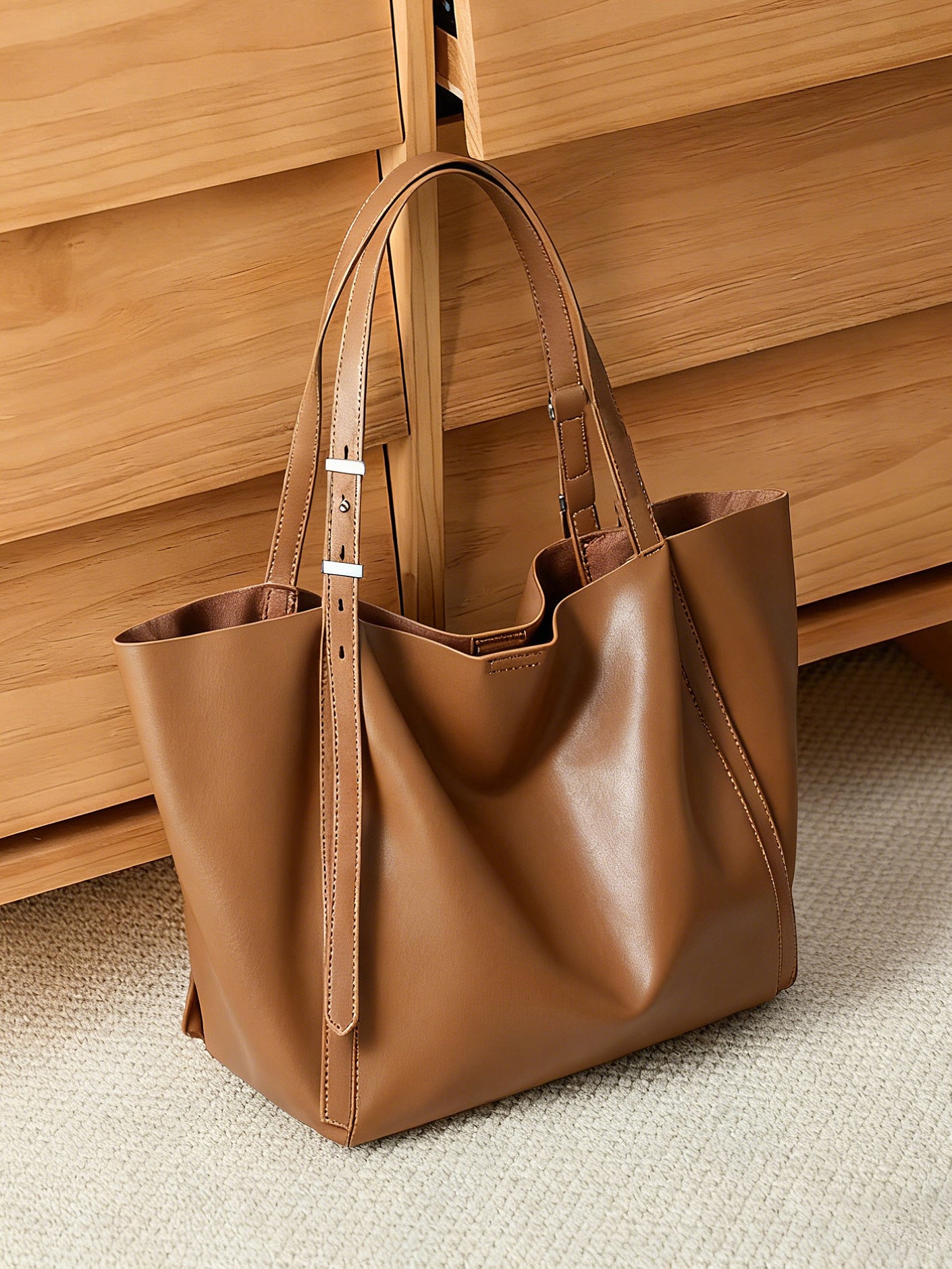 Women's Genuine Large Capacity Fashion Retro Korean Style Trendy Bags