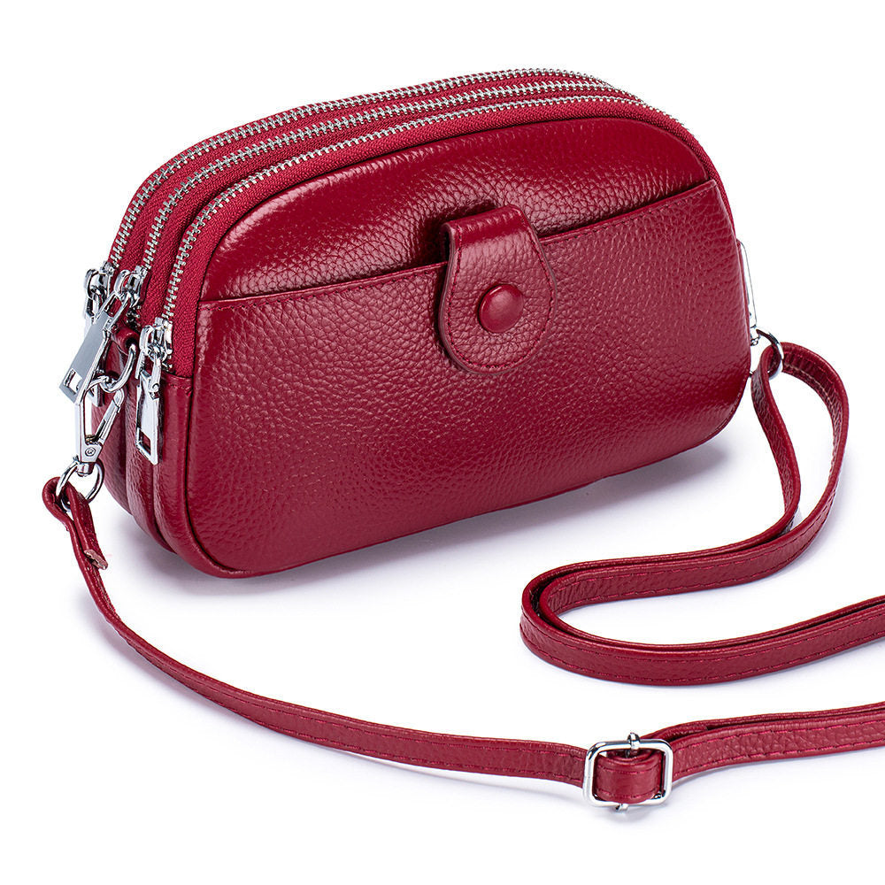 Women's Simple Mom Mobile Mini High Sense Cow Women's Messenger Bag