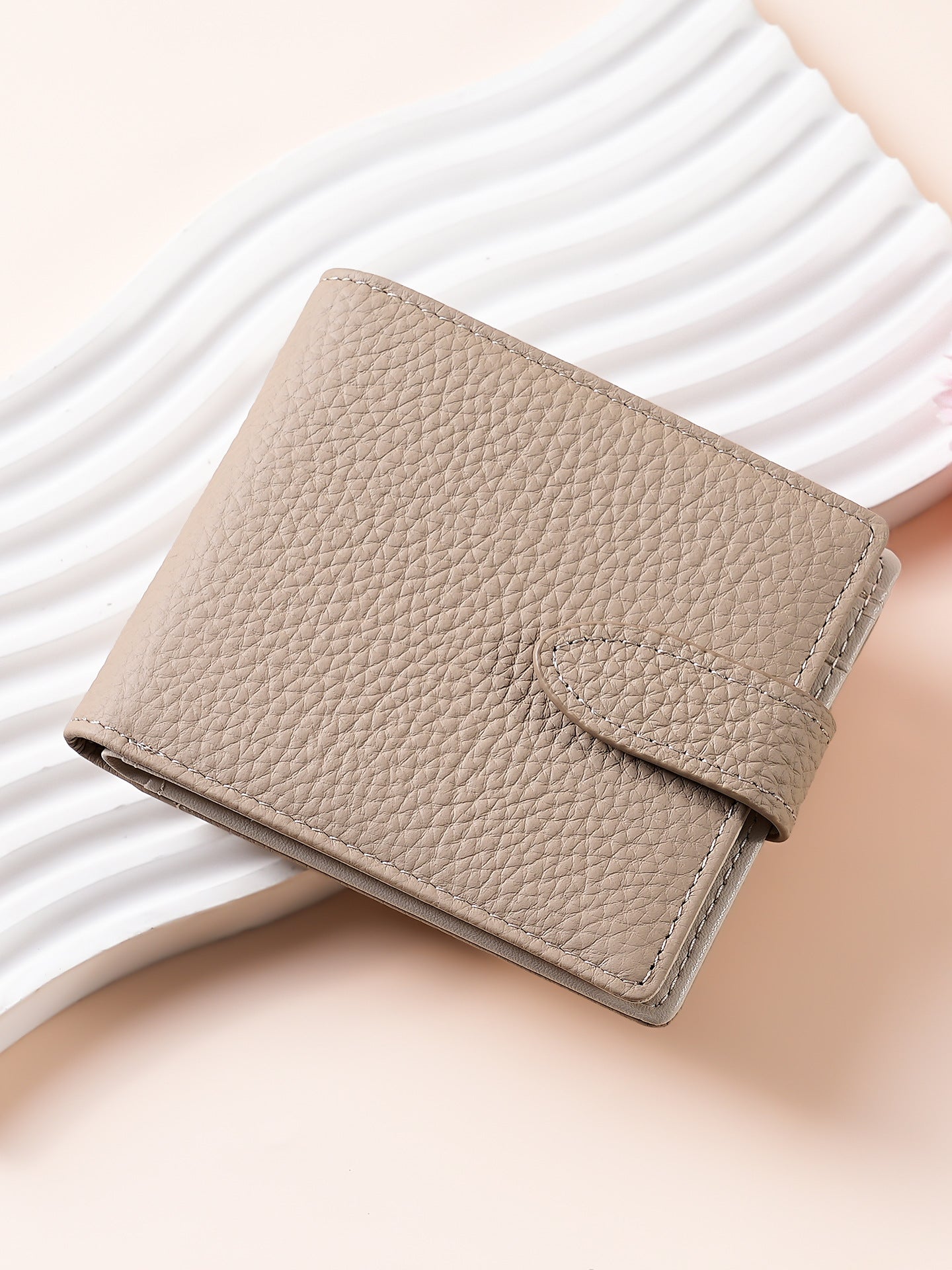 Women's & Men's Leather Short Step-in Large Capacity Alloy Ladies Wallet