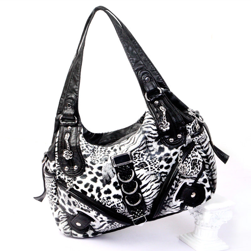 Glamorous Women's Fashion Underarm Leopard Print Bags