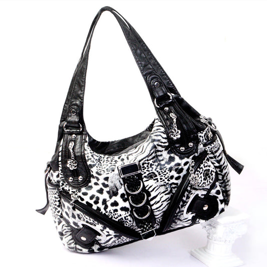 Glamorous Women's Fashion Underarm Leopard Print Bags