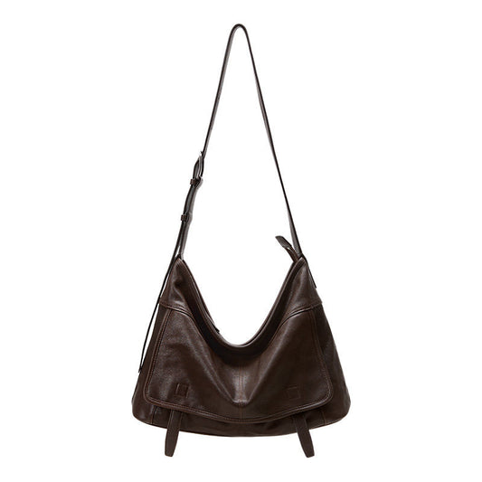 Women's & Men's Vegetable Tanned Sheepskin Large Capacity Commuter Women's Shoulder Bag