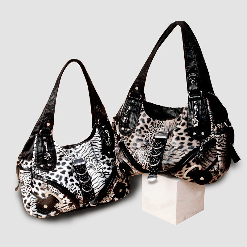 Glamorous Women's Fashion Underarm Leopard Print Bags