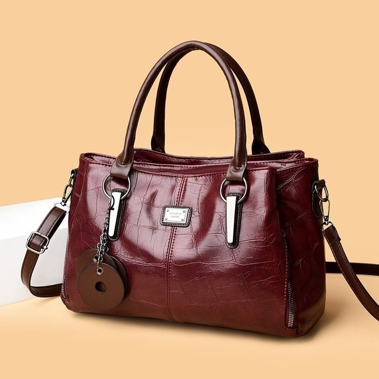 Women's Fashionable Textured Large Capacity Mom Bags