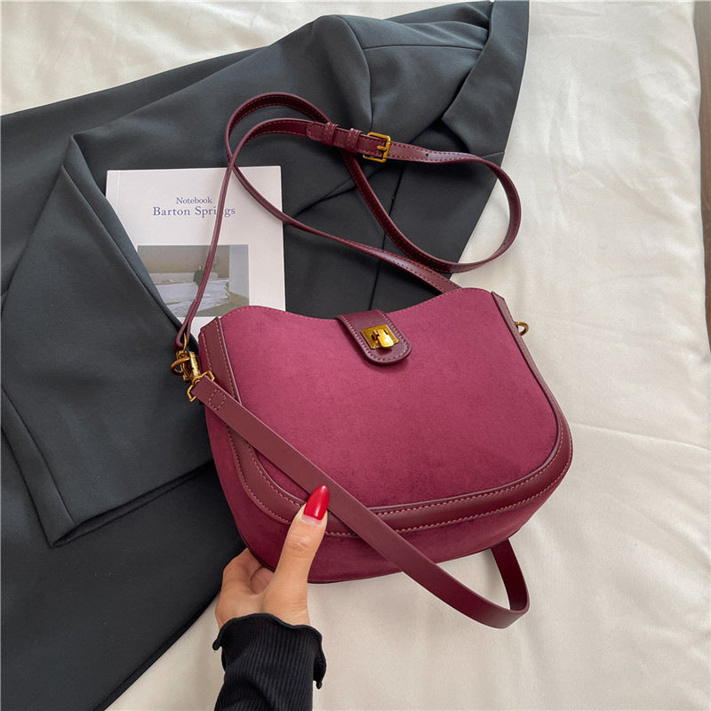 Women's Design Fashion Saddle Retro High-grade Women's Shoulder Bag