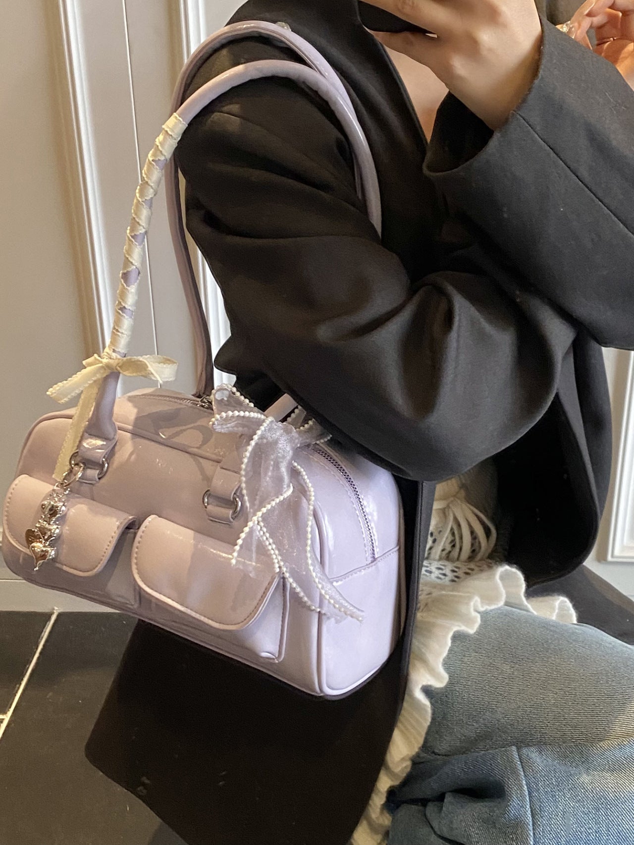 Women's Bowling High Sense Light Luxury Minority Tote Bags