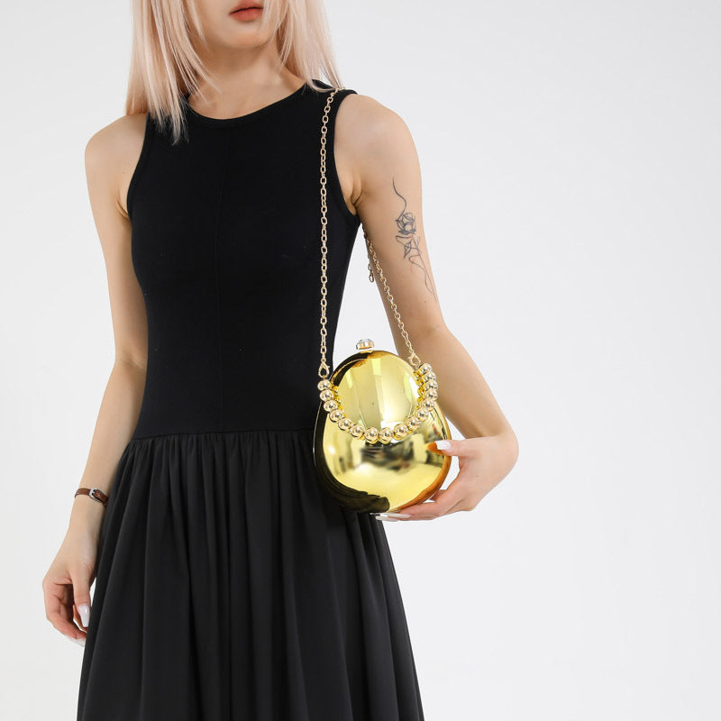 Temperament Pearl Wrist Goose Egg Wedding Dinner Bag