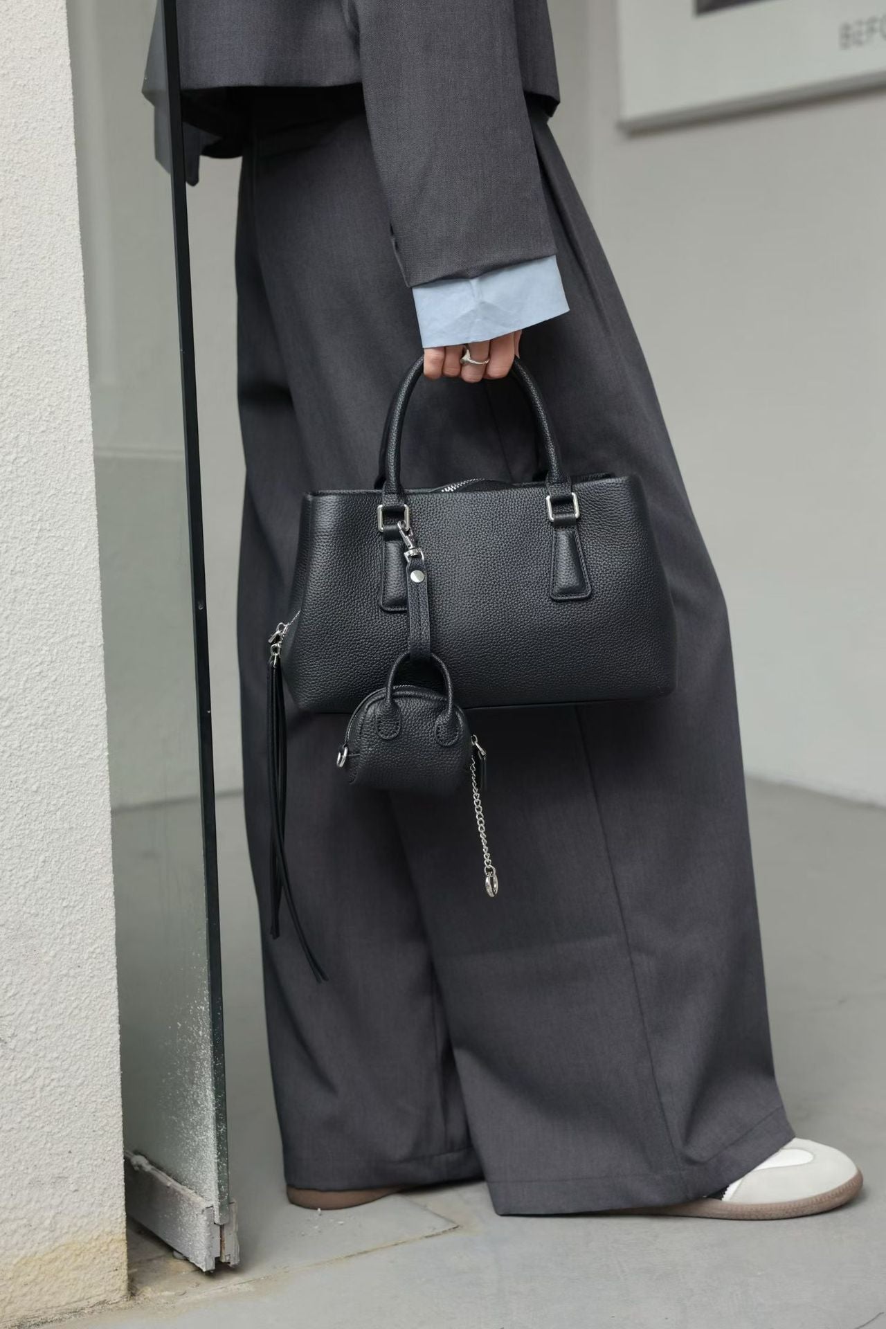 Women's Spring First Layer Cowhide Trendy Portable Women's Handbag