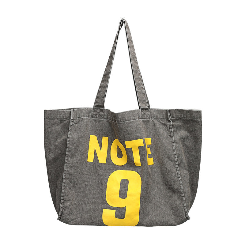 Women's Leisure Artistic Canvas Fashion Letters Printed Women's Shoulder Bag