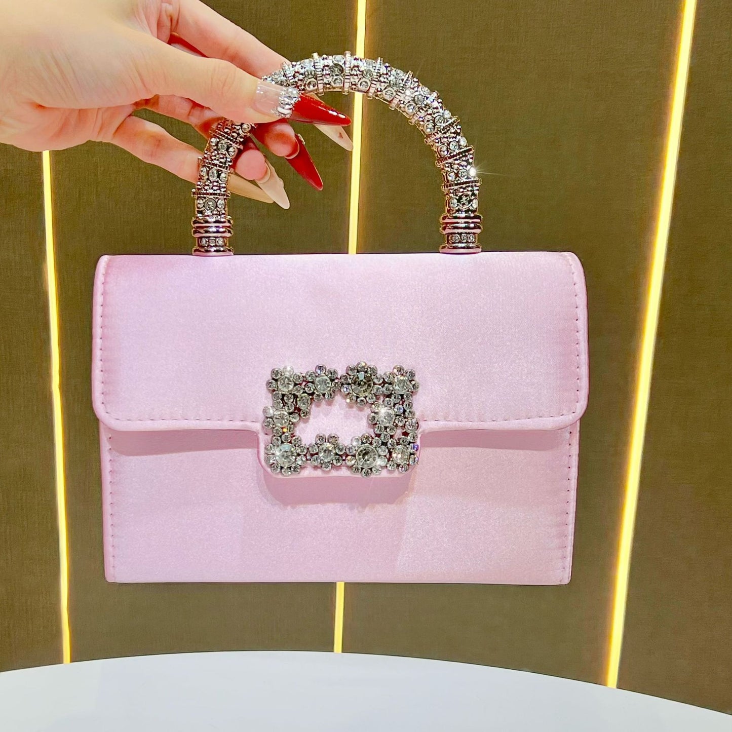 Women's Niche Diamonds Style High-grade Silk Light Handbags