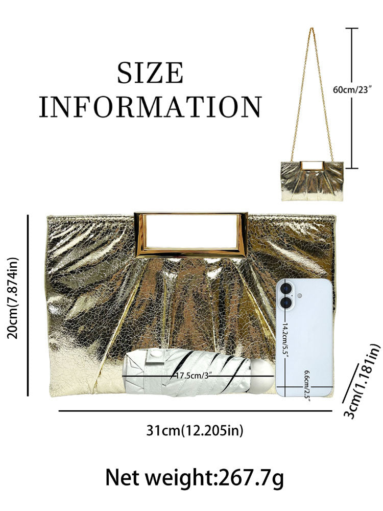 Sequined Large Capacity Clutch Vintage Chain Dinner Bag