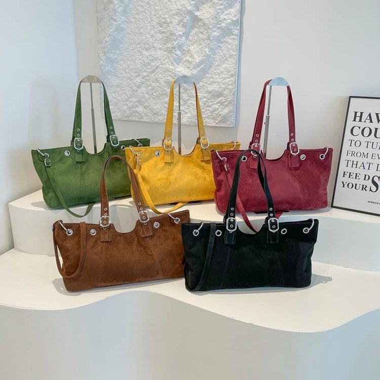Women's Niche Retro Deerskin Veet Fashion Frosted Women's Shoulder Bag