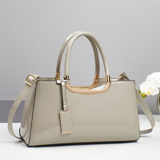 Women's Mirror High-grade Bright Leather Large Capacity Women's Handbag