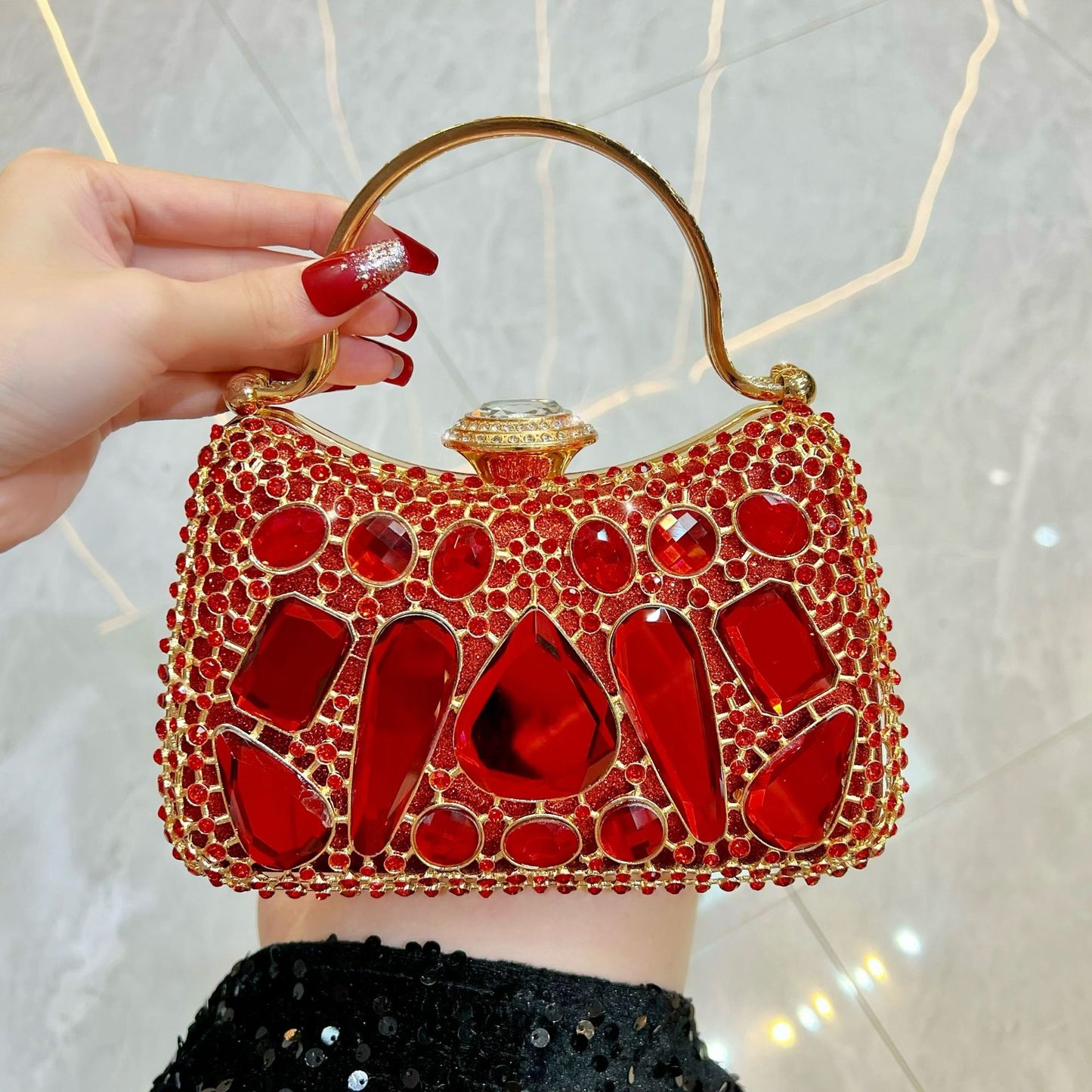 Women's Luxury Exquisite French Diamond High Sense With Bags
