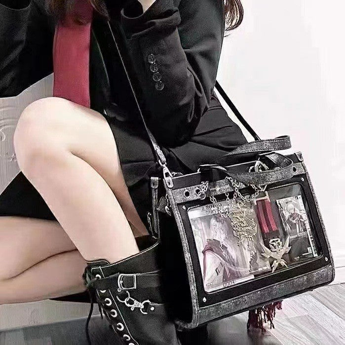 Daily Pain Large Food Volume Sweet Cool Portable Denim Texture Women's Shoulder Bag