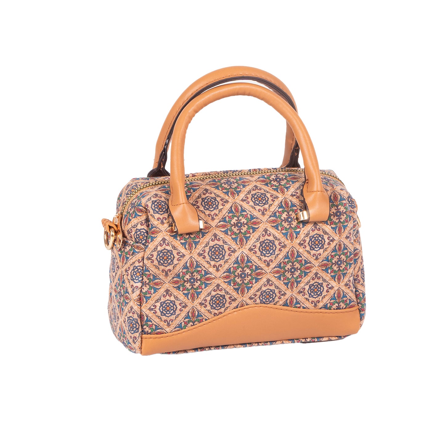 Women's Wooden Wood Outside Cork Tree Leather Women's Handbag