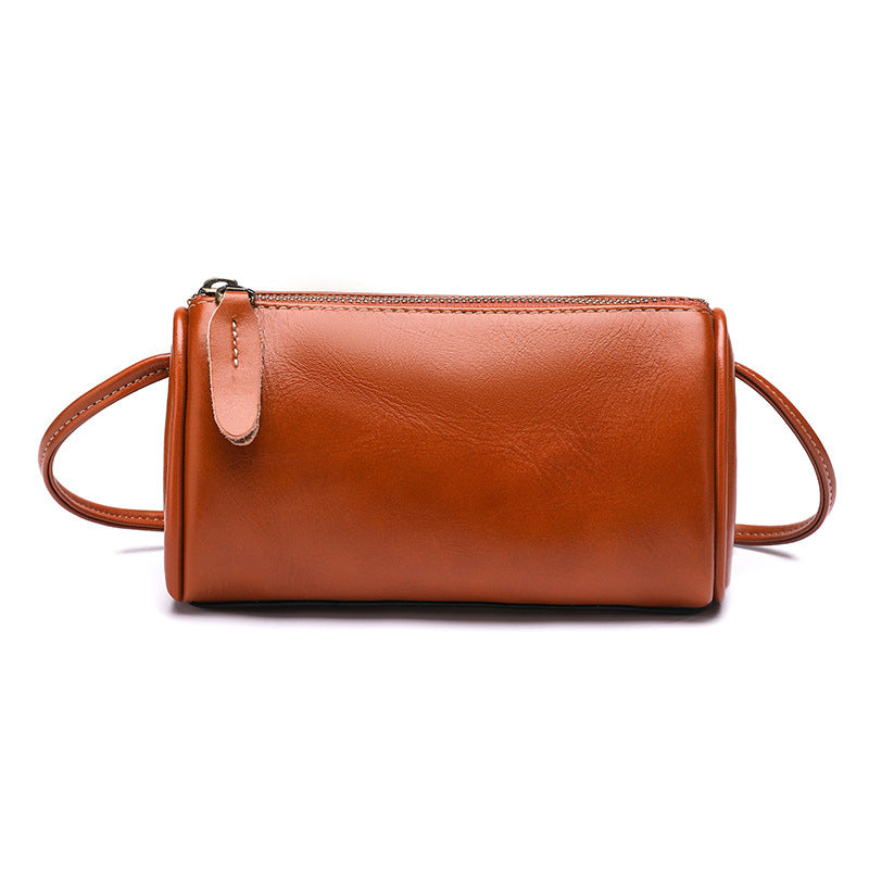 Women's Summer Genuine Leather Mobile Pillow Bags