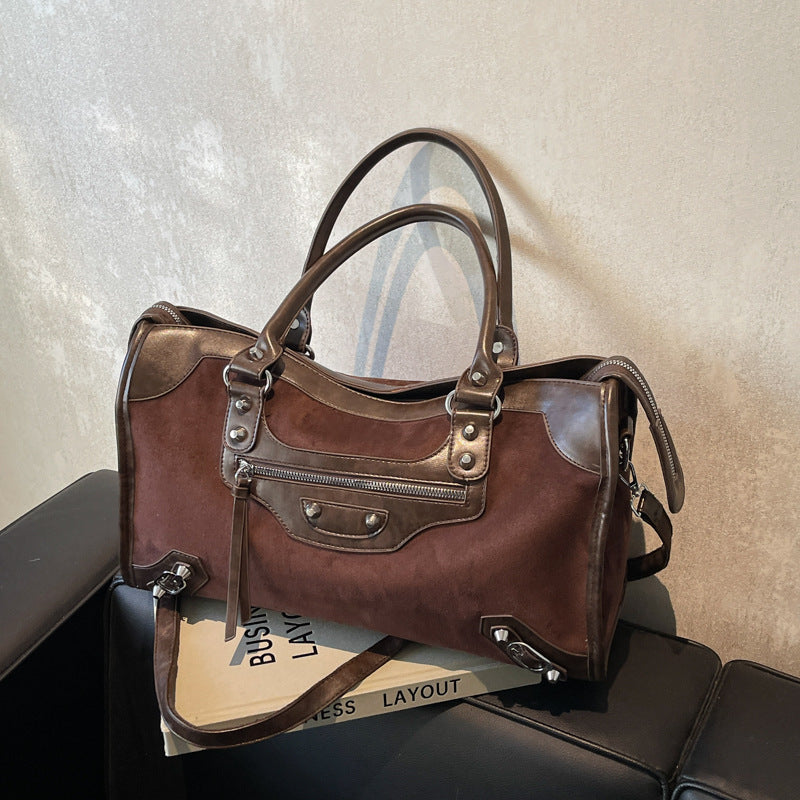Rivet Motorcycle Female Hot Portable Large Capacity Street Women's Messenger Bag