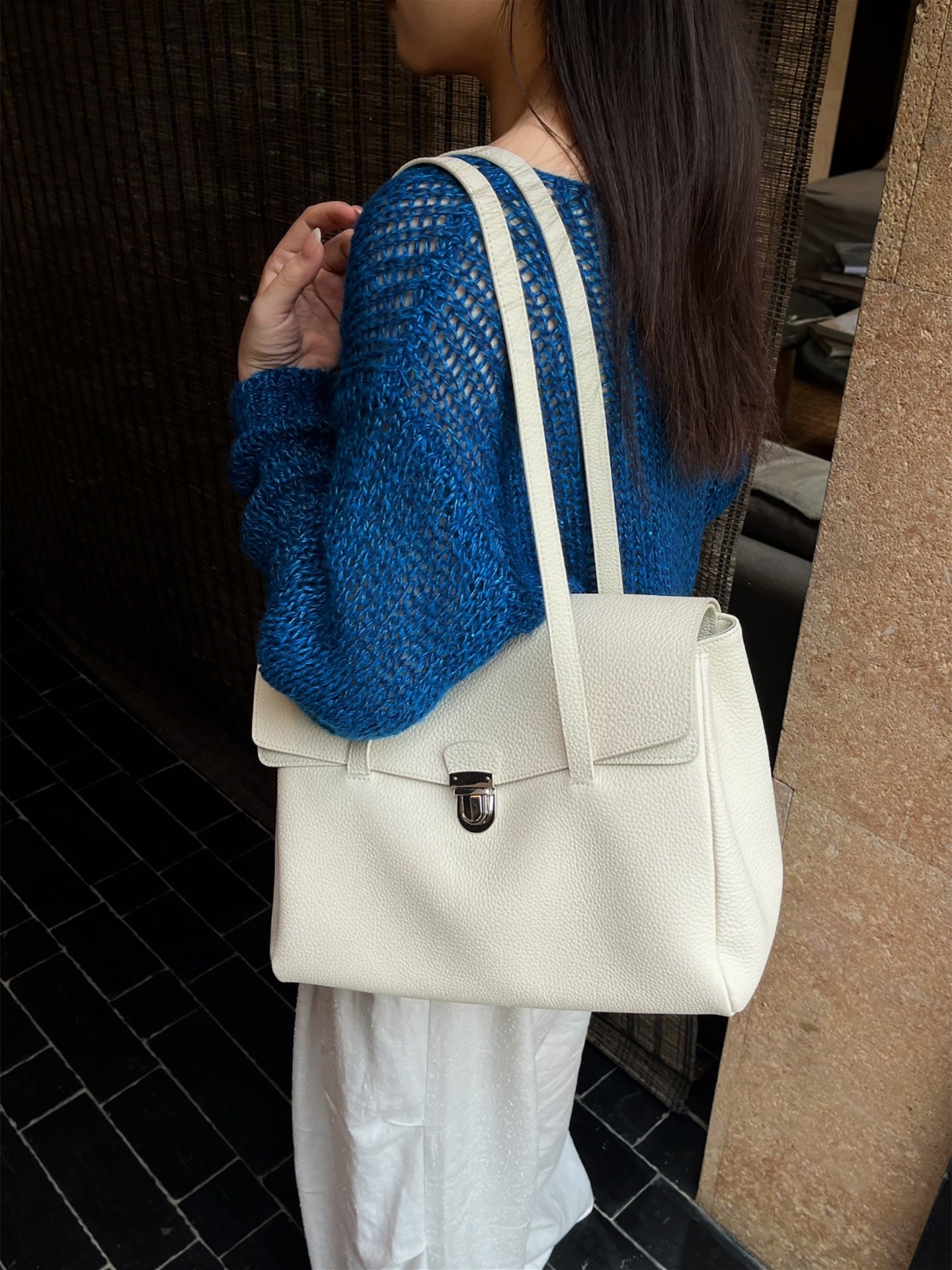 Capacity Flip Elegant Korean Style Commuter Small Square Bag