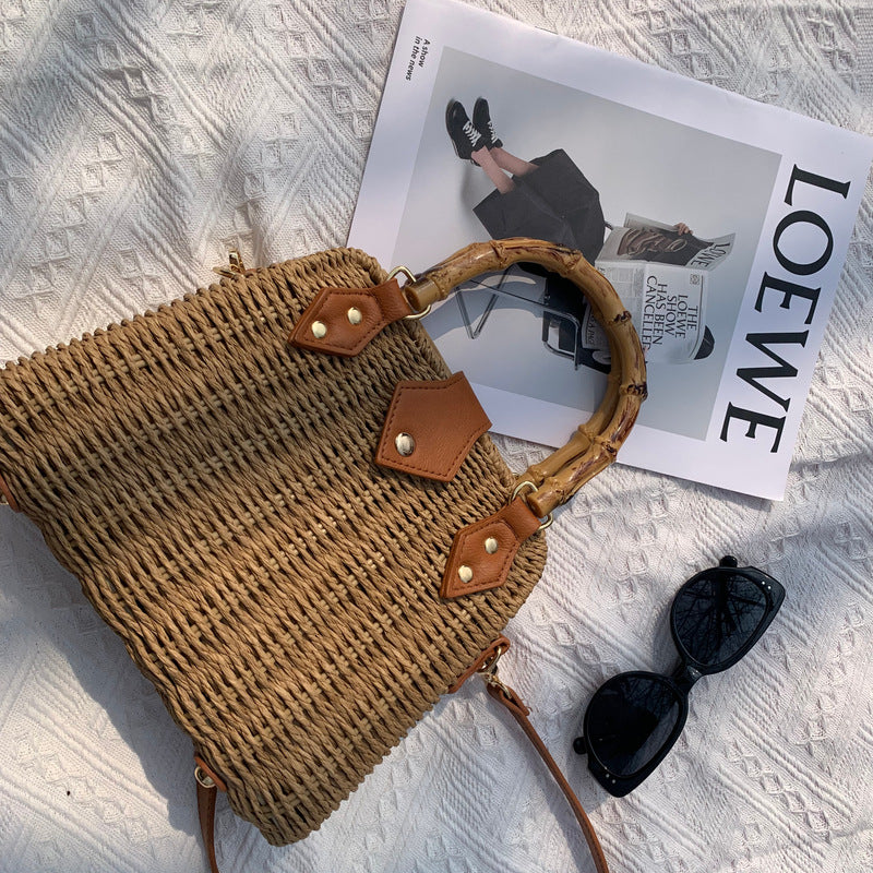 Women's Straw Paper String Woven Handmade One Mori Bags