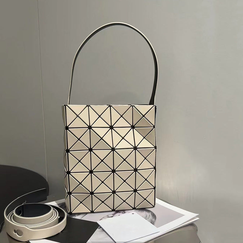 Light Luxury Minority Lattice Three Rhombus Small Square Bags