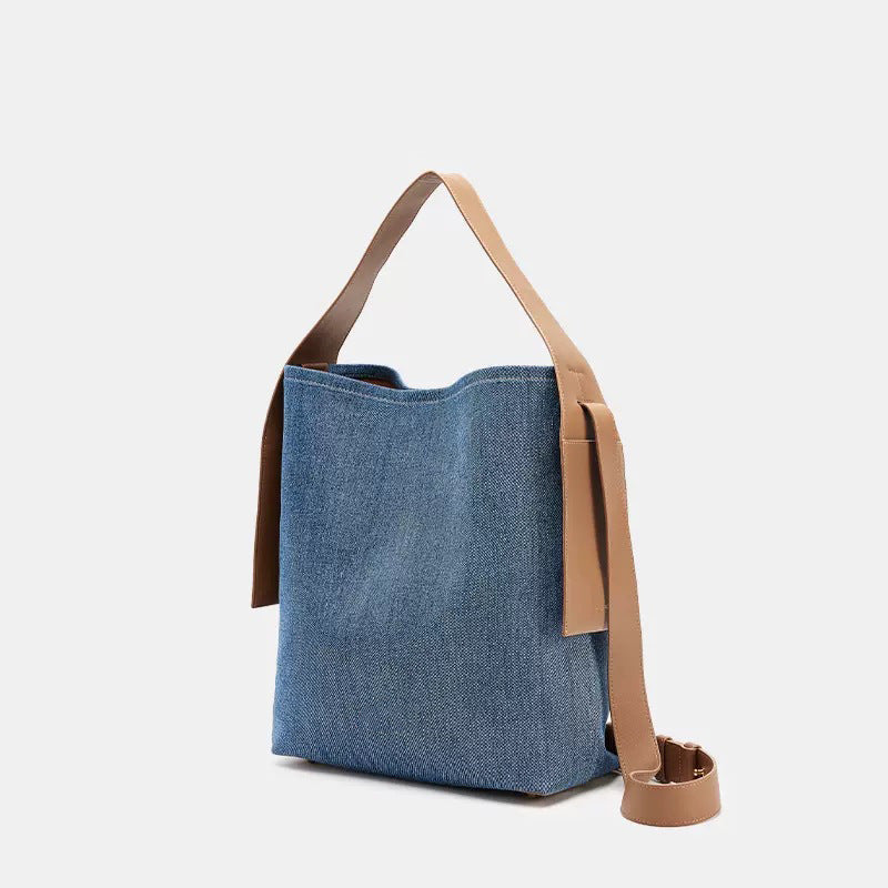 One Genuine Leather Hanging Ear Big Women's Shoulder Bag