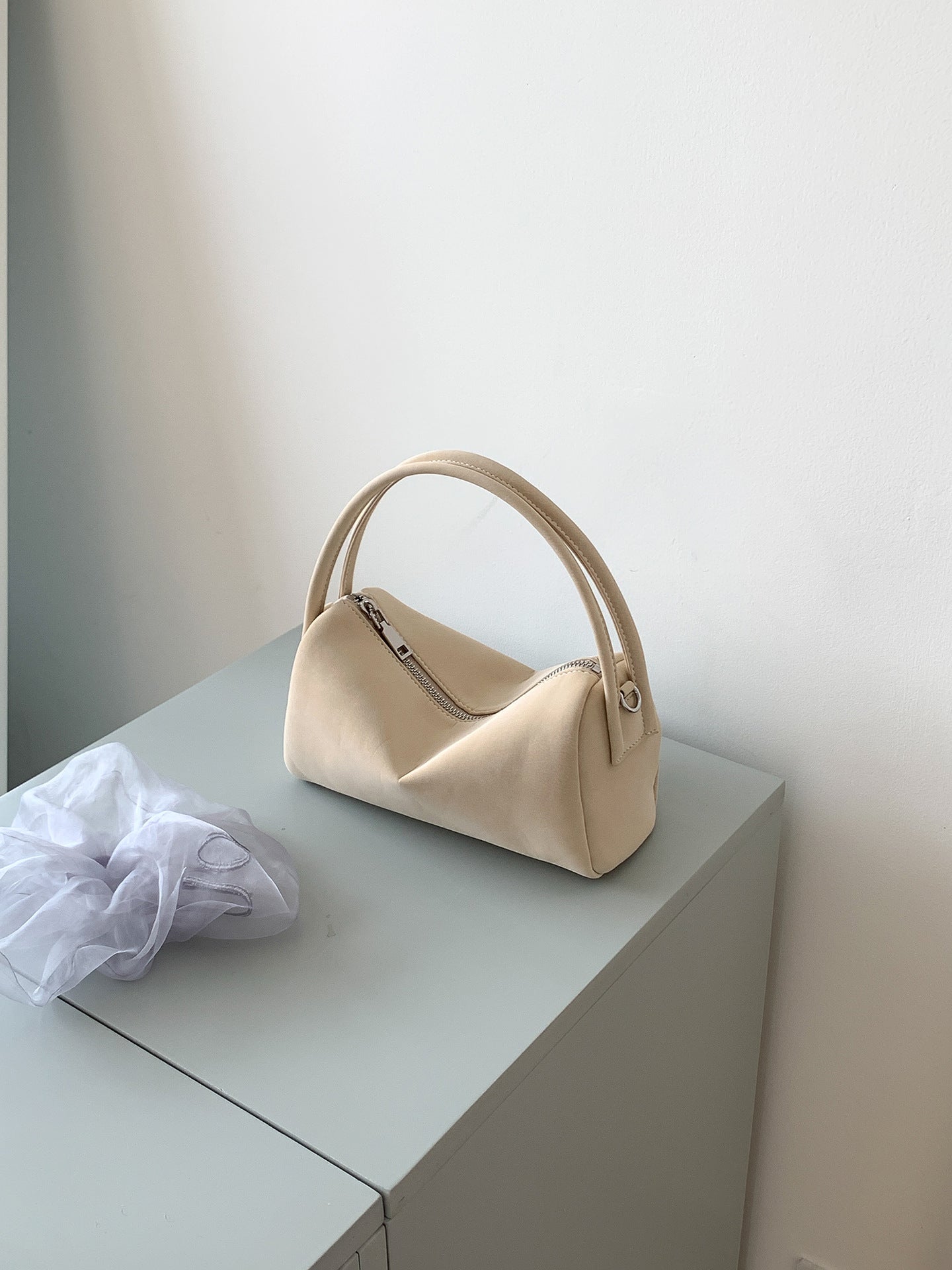 Suede Boston Solid Color Fashion Versatile Korean Style Small Square Bags