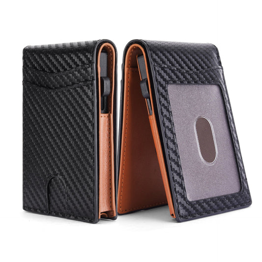 Men's Gold Clip Carbon Fiber Minimalist Front Men's Wallet
