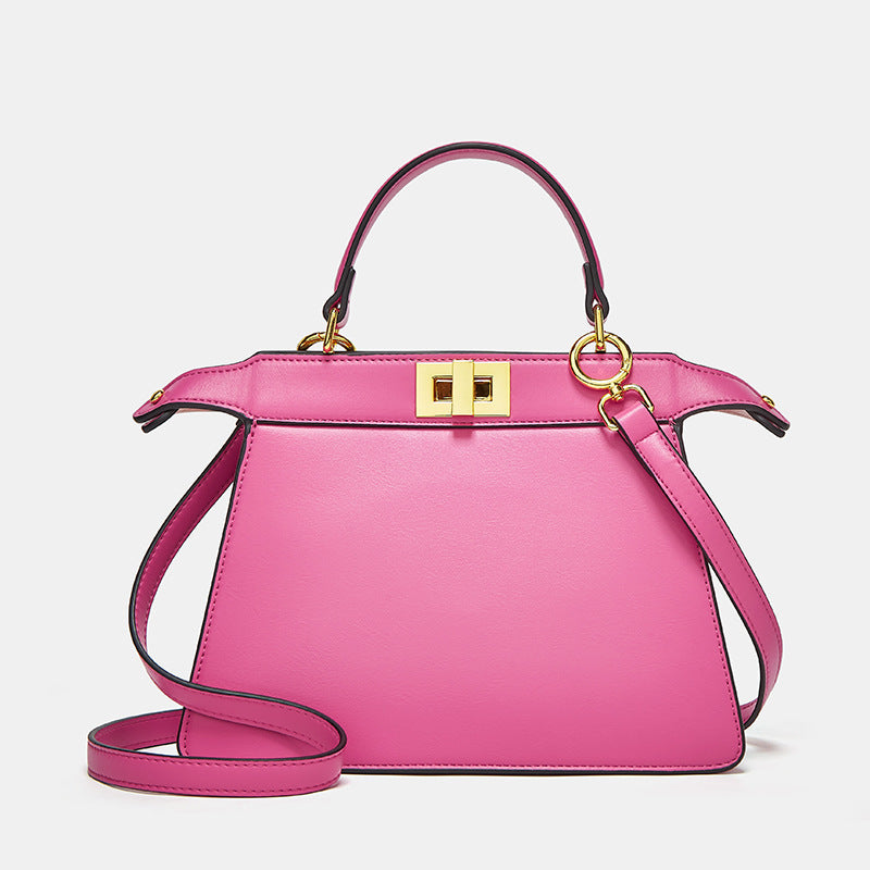 Women's Fashionable Simple Solid Color Kelly Elegant Lady Women's Handbag