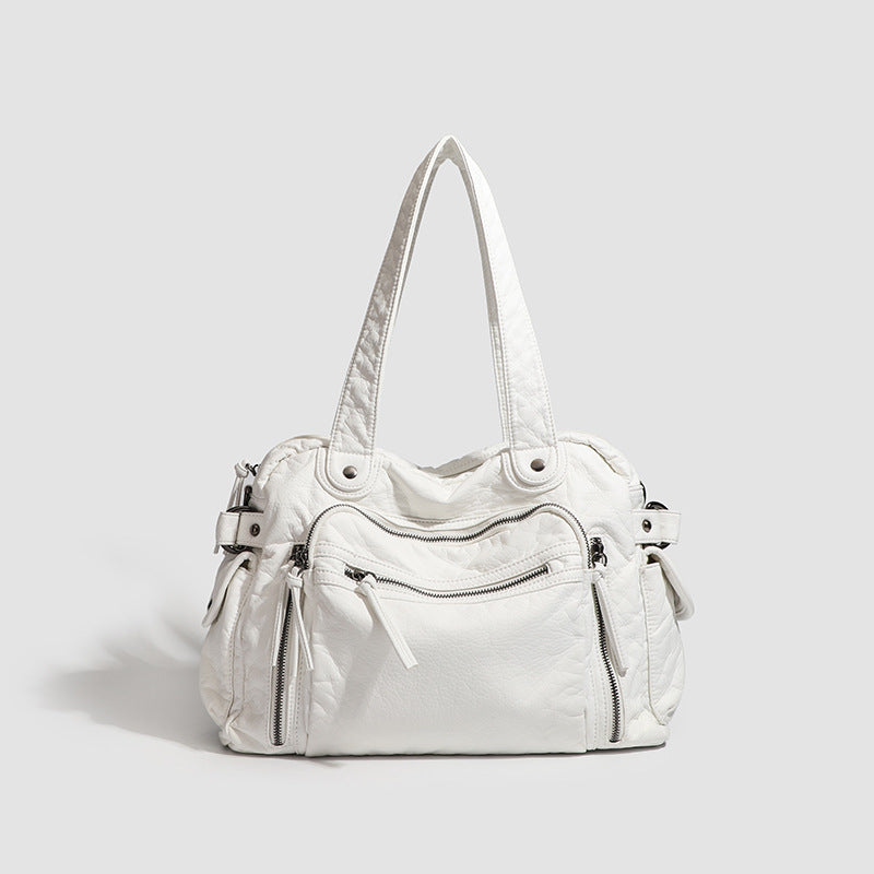 Women's Retro Motorcycle Large Capacity Waste Soil Women's Shoulder Bag
