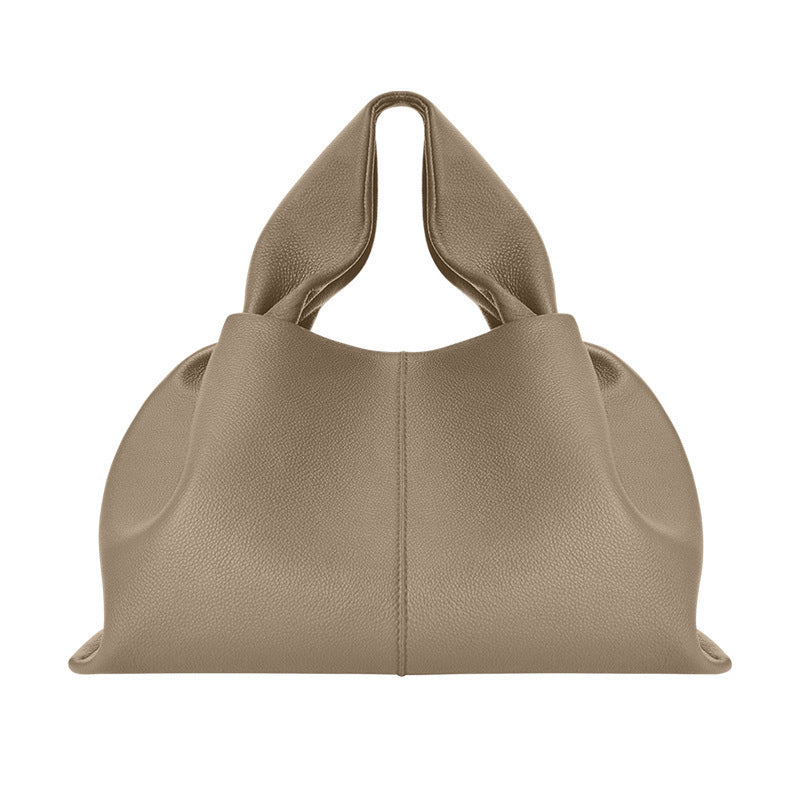 Trendy Elegant Casual Cloud Leather Portable Women's Handbag