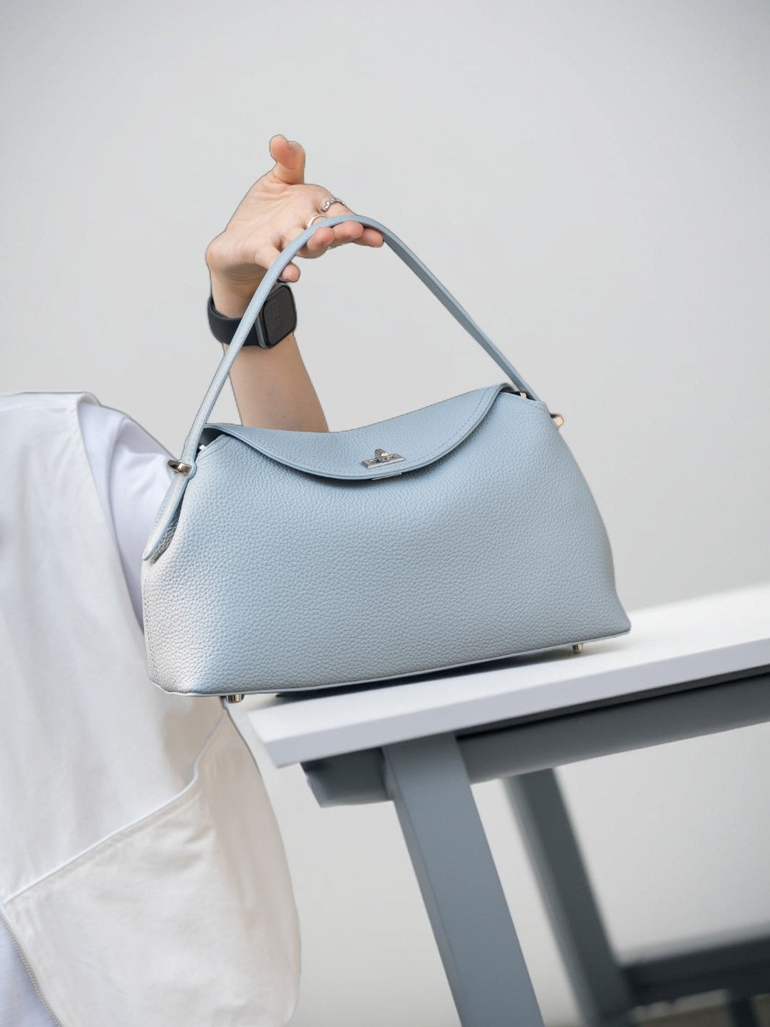 Korean Style Fashion Commuter Hand Large Capacity Soft Women's Leather Bag