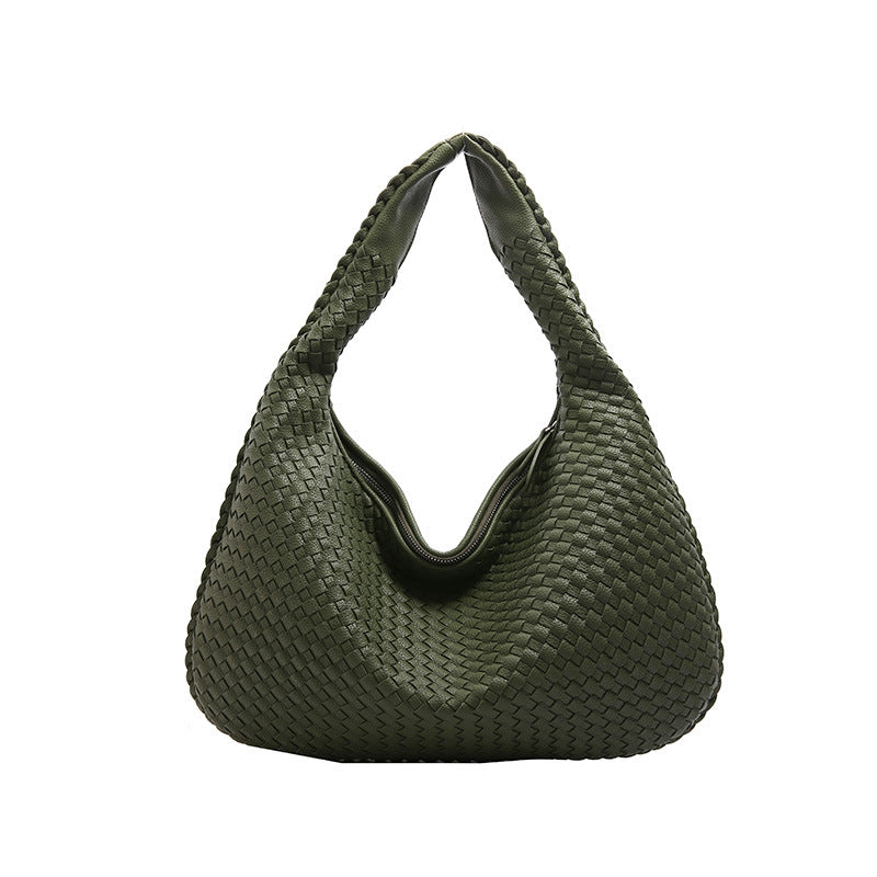 Women's French Style High Sense Woven Elegant Underarm Niche Texture Bags
