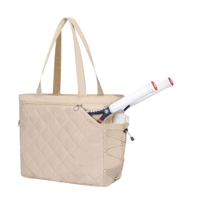 Women's & Men's Tennis Strap Shoe Compartment Oversized Quilted Waterproof Women's Handbag