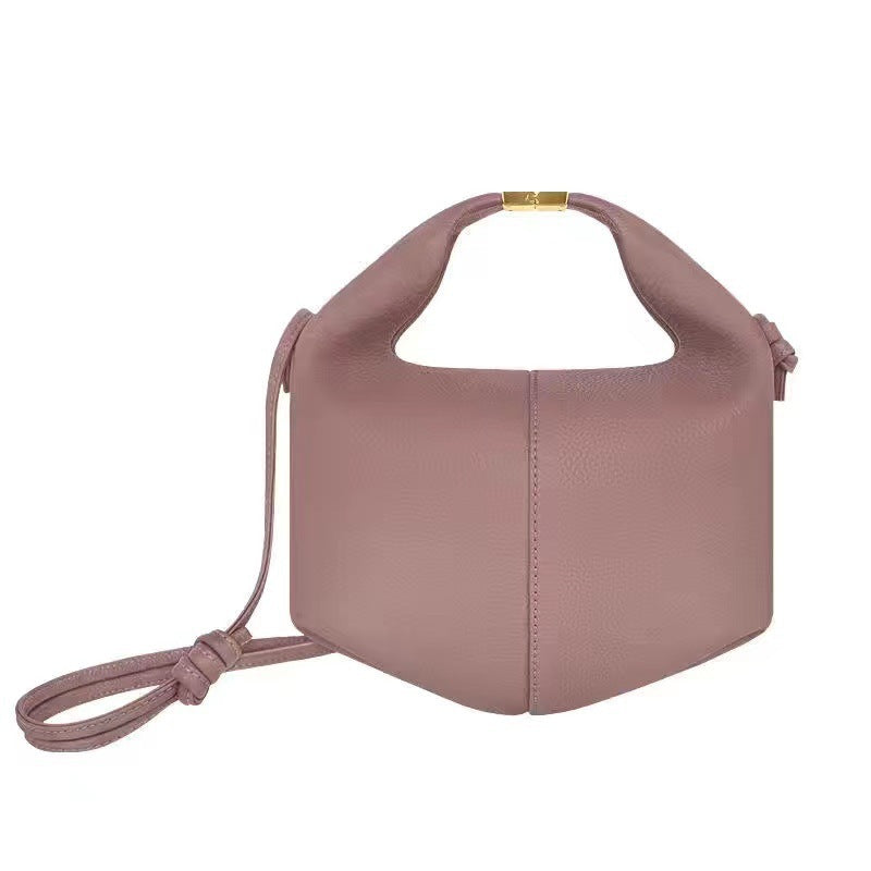 Women's French Niche Cowhide Lunch Box Design Women's Handbag