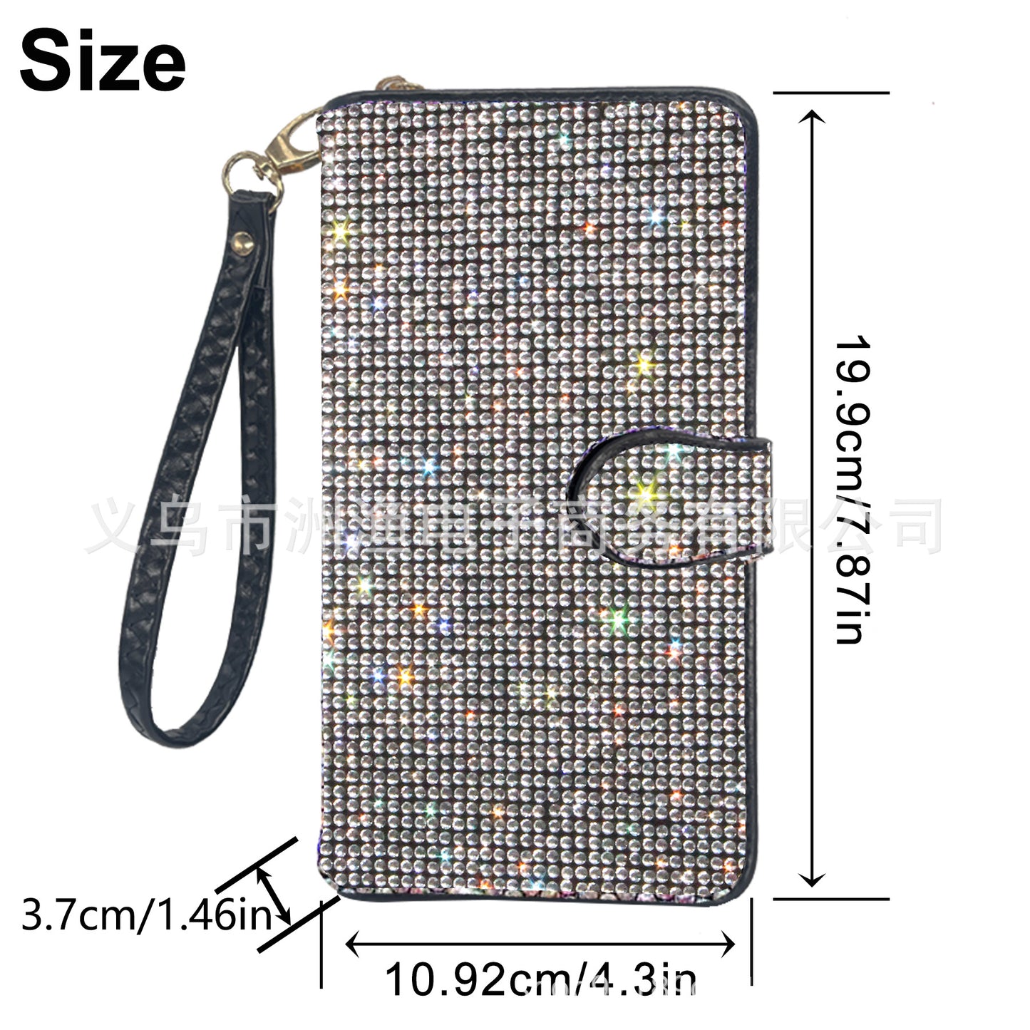 Rhinestone Full Diamond Zipper Fashion Hand Phone Bags