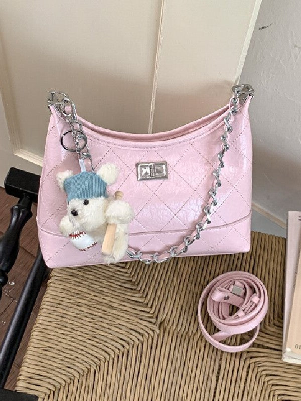 Women's Springtide Fashion Rhombus Chain Simple Underarm Women's Shoulder Bag