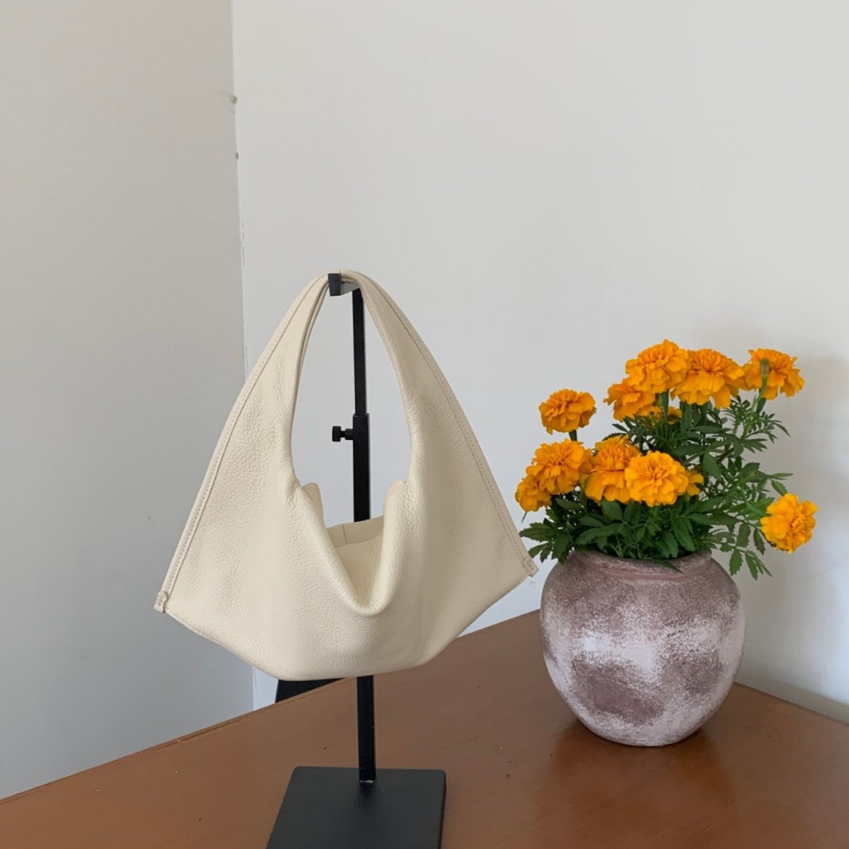 Sheepskin Minimalist Triangle Mini Exquisite Genuine Women's Handbag