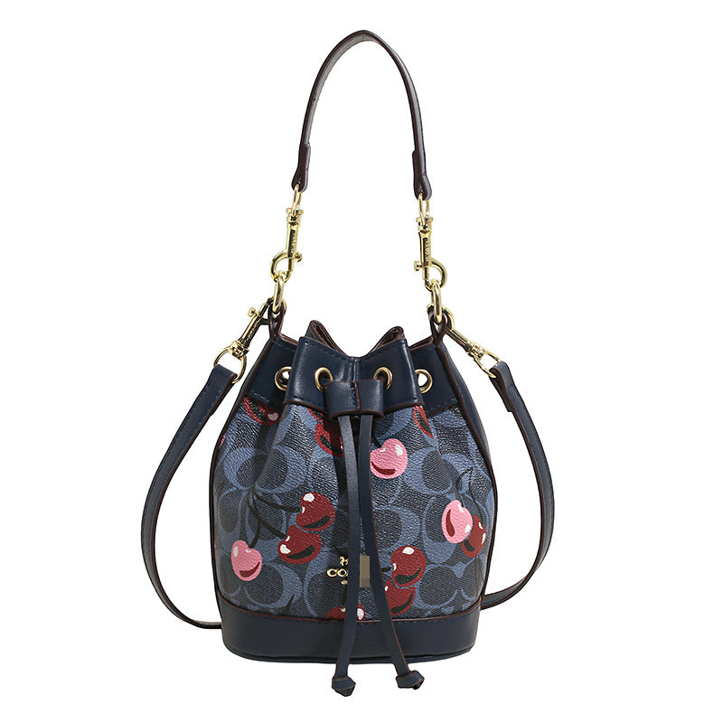Women's Retro Drawstring Fashion Trend Advanced Texture Women's Handbag