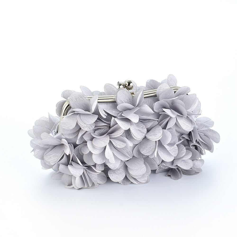 Women's Sweet Fresh Petal Three-dimensional Flower Dress Women's Clutch