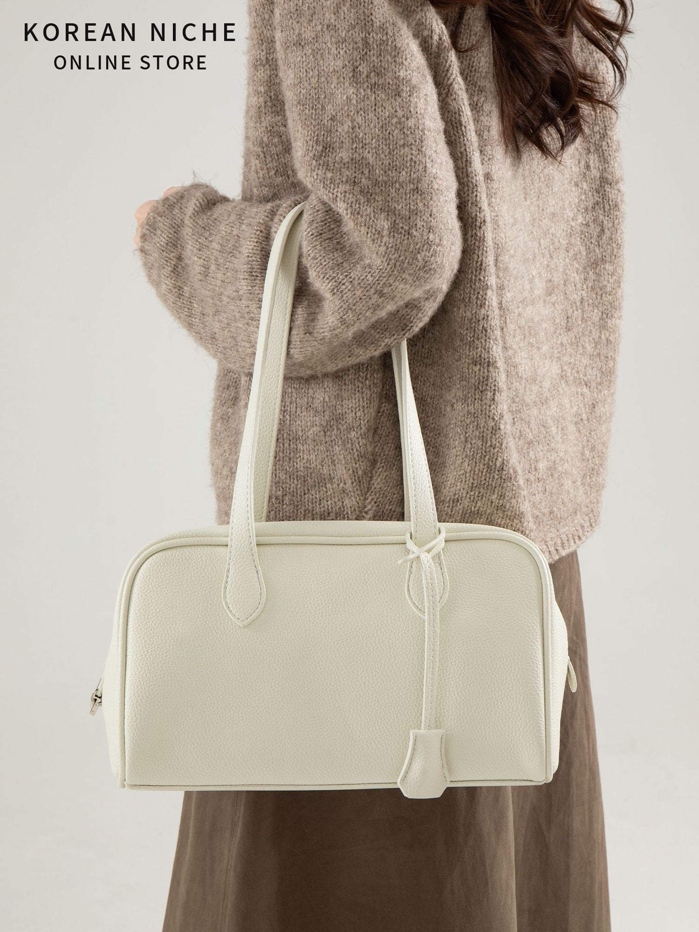 Women's Korean Style Simple Versatile Large Capacity Boston Women's Shoulder Bag