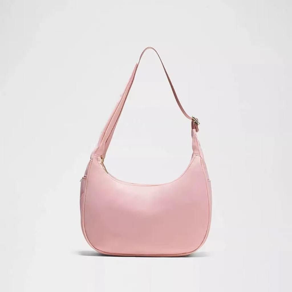 Graceful Trendy Underarm Croissant Nylon Material Women's Handbag