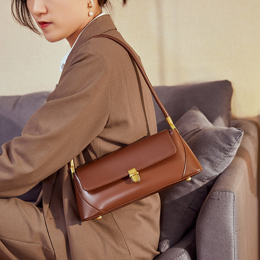 Women's Niche Baguette Genuine Leather Underarm Summer Women's Handbag