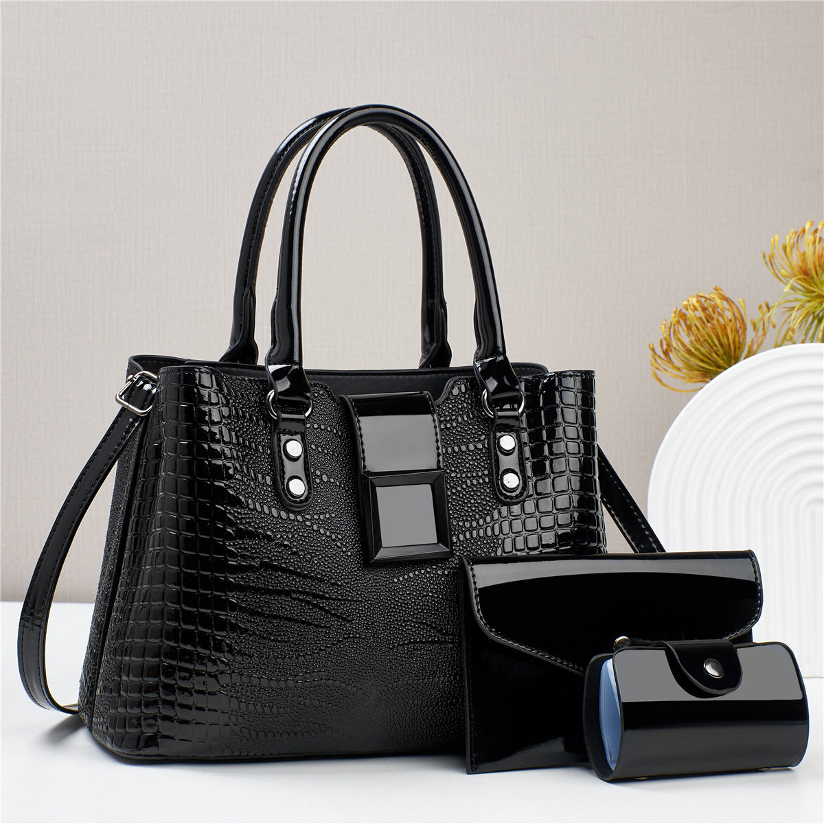 Women's British Marley Three-piece Portable Mother Fashionable Women's Handbag