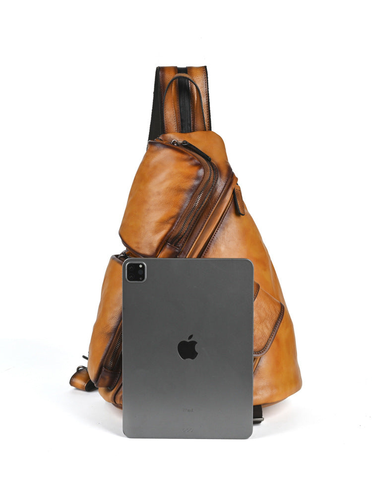 Men's Retro Large Capacity Soft Leather Multifunctional Shoulder Bags