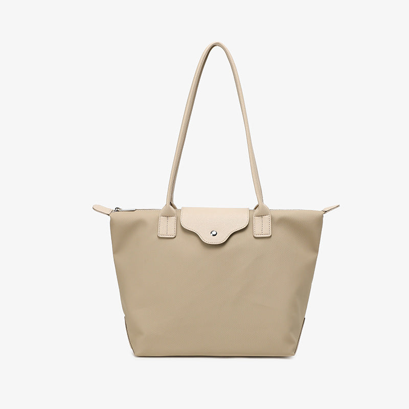 Women's Korean Style Contrast Color Preppy Large Capacity Women's Shoulder Bag