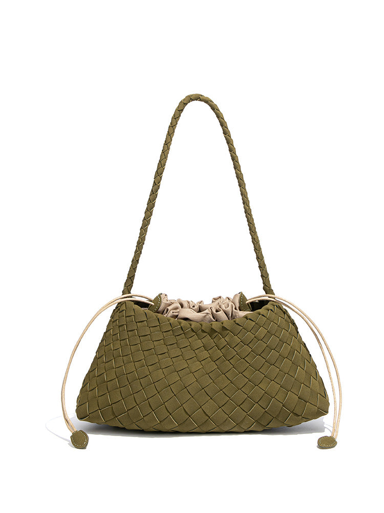 Women's Style Simple Woven Suede Underarm French Vacation Women's Shoulder Bag