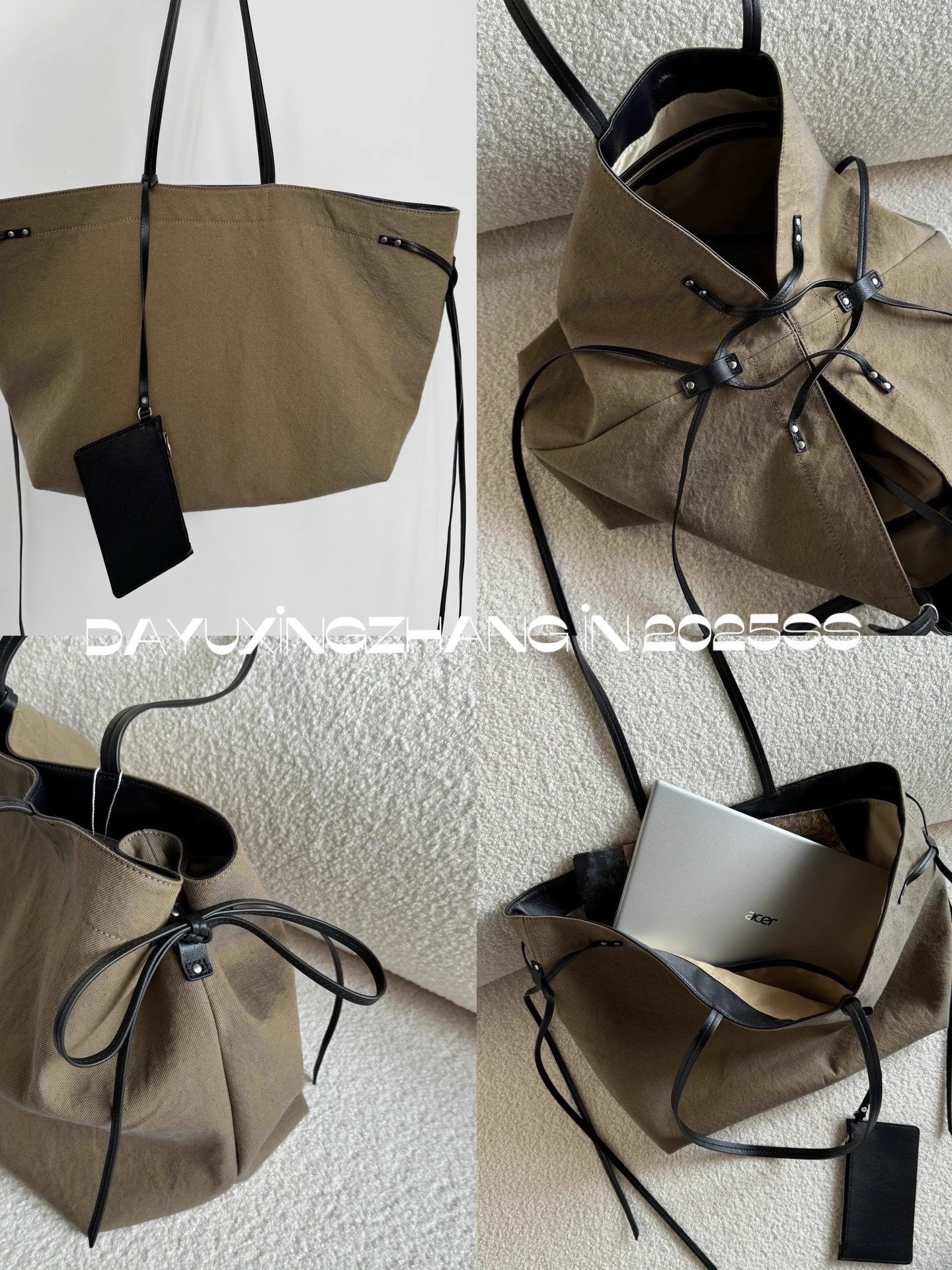 Designer Collaboration Unisex Natural Sand Two-tone Underarm Large Women's Shoulder Bag