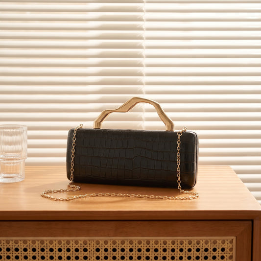 Versatile Light Luxury Golden Hand Holding Dinner Bag